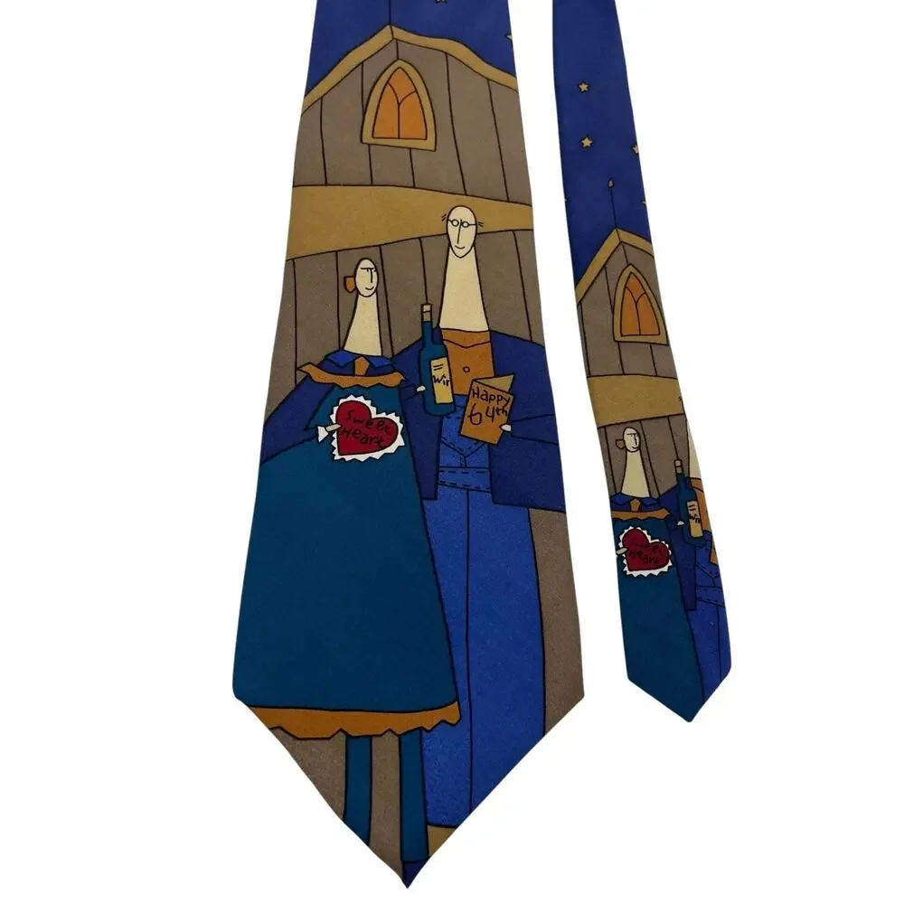THE BEATLES 100% silk tie commemorating The Beatles song When I'm Sixty-Four NWT